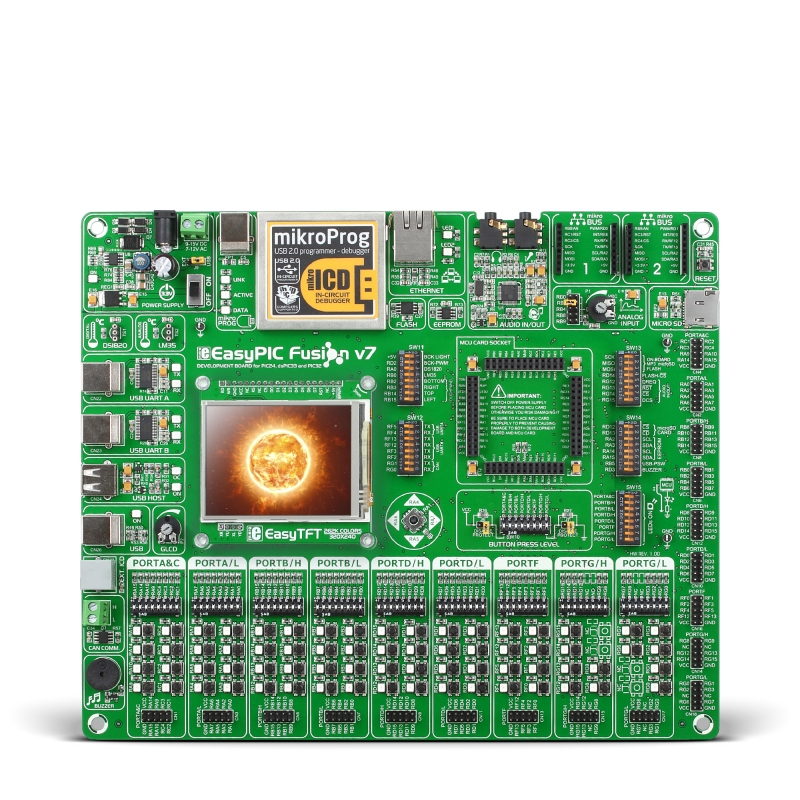 EasyPIC Fusion v7 - dsPIC33, PIC24 & PIC32 Development Board