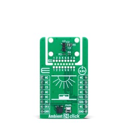 VEML4031X00 ambient sensor - Ambient light detection board - Ambient 24 Click with VEML4031X00 - Front VEML4031X00 ambient sensor - Ambient light detection board - Ambient 24 Click with VEML4031X00 - Front