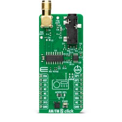 AM/FM 2 Click featuring SI4732 for Reliable Radio Signal Receiving - Front AM/FM 2 Click featuring SI4732 for Reliable Radio Signal Receiving - Front