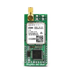 Mikroe Wireless Connectivity AnyNet 3G-EA click (for EU and Australia) front Mikroe Wireless Connectivity AnyNet 3G-EA click (for EU and Australia) front