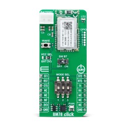 Shop Click Boards Wireless Connectivity BT/BLE BM78 Click Front Shop Click Boards Wireless Connectivity BT/BLE BM78 Click Front