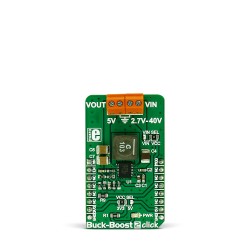 Buck-Boost 2 Click board featuring LTC3115-2 regulator - Front Buck-Boost 2 Click board featuring LTC3115-2 regulator - Front