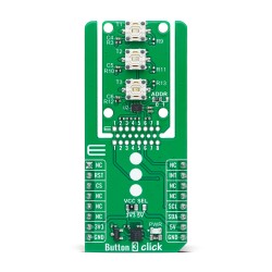 Shop Click Boards HMI Pushbutton/Switches Button 3 Click Front Shop Click Boards HMI Pushbutton/Switches Button 3 Click Front