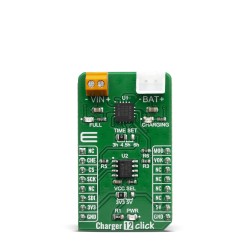 Charger 12 Click - Efficient Battery Charging with MAX1501 - Front Charger 12 Click - Efficient Battery Charging with MAX1501 - Front