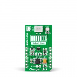 Shop Click Boards Power Management Battery charger Charger Click Front Shop Click Boards Power Management Battery charger Charger Click Front