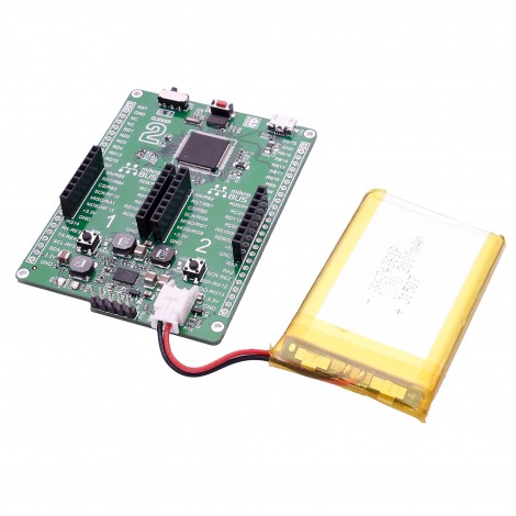 Clicker 2 for dsPIC33 and battery
 Clicker 2 for dsPIC33 and battery