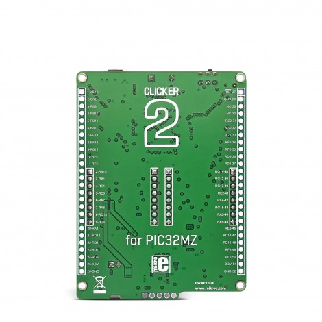 Clicker 2 for PIC32MZ back Clicker 2 for PIC32MZ back