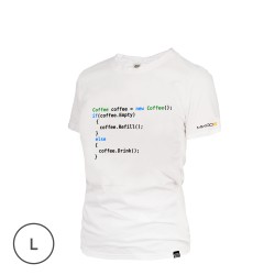Shop Accessories FANware Coffee Code White - T-Shirt Male M Shop Accessories FANware Coffee Code White - T-Shirt Male M