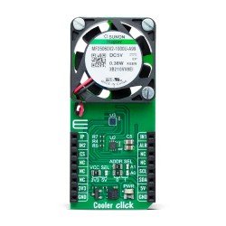 Cooler Click Featuring DRV8213 for DC Motor and Fan Control - Front Cooler Click Featuring DRV8213 for DC Motor and Fan Control - Front