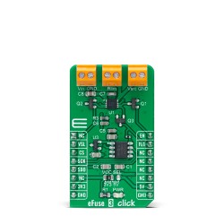 eFuse 3 Click featuring NIS6150 for power surge protection - Front eFuse 3 Click featuring NIS6150 for power surge protection - Front