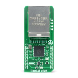 EtherCAT Click featuring LAN9252 for industrial real-time communication - Front EtherCAT Click featuring LAN9252 for industrial real-time communication - Front