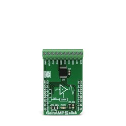 GainAMP 2 Click board featuring MCP6S26 amplifier - Front GainAMP 2 Click board featuring MCP6S26 amplifier - Front