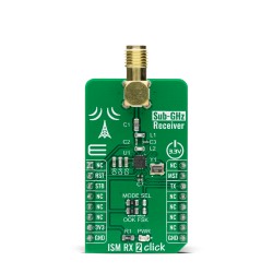 Click Boards Wireless Connectivity Sub-1 GHz Transceievers ISM RX 2 Click Front Click Boards Wireless Connectivity Sub-1 GHz Transceievers ISM RX 2 Click Front