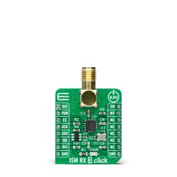 Shop Click Boards Wireless Connectivity Sub-1 GHz Transceievers ISM RX 3 Click Front Shop Click Boards Wireless Connectivity Sub-1 GHz Transceievers ISM RX 3 Click Front