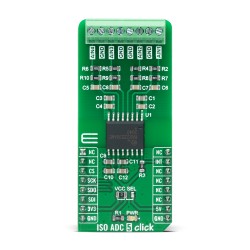 Shop Click Boards Mixed Signal ADC ISO ADC 5 Click Front Shop Click Boards Mixed Signal ADC ISO ADC 5 Click Front