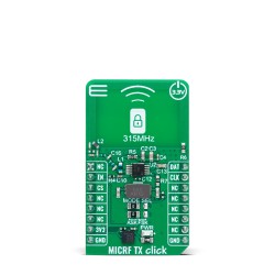 Shop Click Boards Wireless Connectivity Sub-1 GHz Transceievers MICRF TX Click Front Shop Click Boards Wireless Connectivity Sub-1 GHz Transceievers MICRF TX Click Front