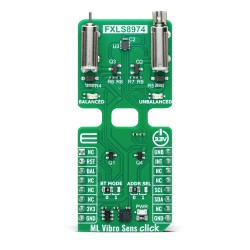 ML Vibro Sens Click Featuring FXLS8974CF for Intelligent Vibration Sensing - Front ML Vibro Sens Click Featuring FXLS8974CF for Intelligent Vibration Sensing - Front