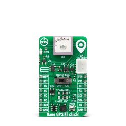 Shop Click Boards Wireless Connectivity GPS/GNSS Nano GPS 3 Click Front Shop Click Boards Wireless Connectivity GPS/GNSS Nano GPS 3 Click Front