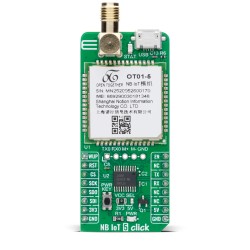 NB IoT 5 Click with OT01-5 Ultra-Low Power NB-IoT Module - Front NB IoT 5 Click with OT01-5 Ultra-Low Power NB-IoT Module - Front