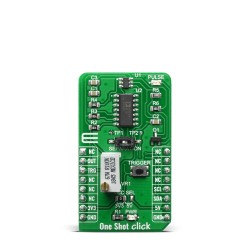One Shot Click board featuring LTC®6993 micropower pulse generator - Front One Shot Click board featuring LTC®6993 micropower pulse generator - Front