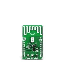 Shop Click Boards Wireless Connectivity Sub-1 GHz Transceievers OOK TX Click Front Shop Click Boards Wireless Connectivity Sub-1 GHz Transceievers OOK TX Click Front