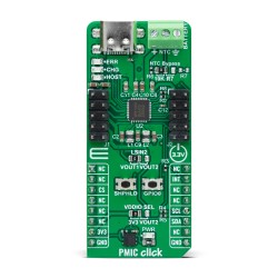 Shop Click Boards Power Management Battery charger PMIC Click Front Shop Click Boards Power Management Battery charger PMIC Click Front
