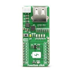 Click Boards Power Management Battery charger Power Bank Click Front Click Boards Power Management Battery charger Power Bank Click Front