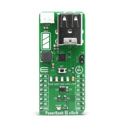 Shop Click Boards Power Management Battery charger PowerBank 2 Click Front Shop Click Boards Power Management Battery charger PowerBank 2 Click Front