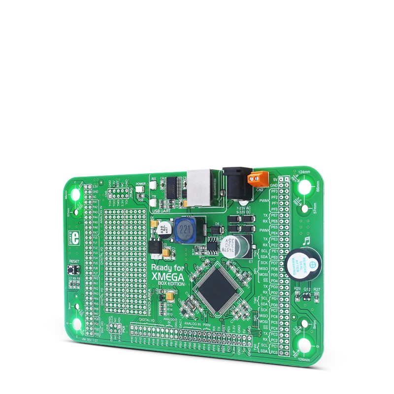 Mikroe Ready for XMEGA Board side Mikroe Ready for XMEGA Board side