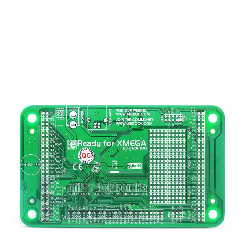 Mikroe Ready for XMEGA Board  back Mikroe Ready for XMEGA Board  back