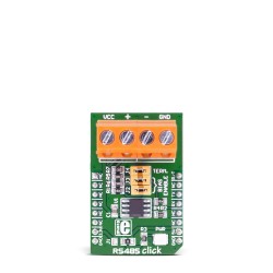 RS485 5V Click featuring ADM485ARZ transceiver for industrial automation - Front RS485 5V Click featuring ADM485ARZ transceiver for industrial automation - Front