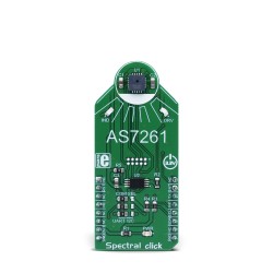 Spectral Click board featuring AS7261 spectral color sensor - Front Spectral Click board featuring AS7261 spectral color sensor - Front