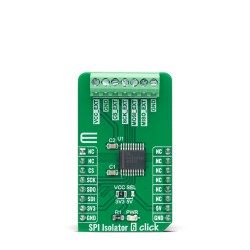 SPI Isolator 6 Click board with MAX22345 chip - Front SPI Isolator 6 Click board with MAX22345 chip - Front