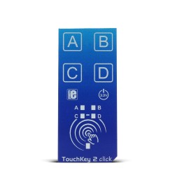MikroElektronikas TouchKey 2 click blue color, front MikroElektronikas TouchKey 2 click blue color, front