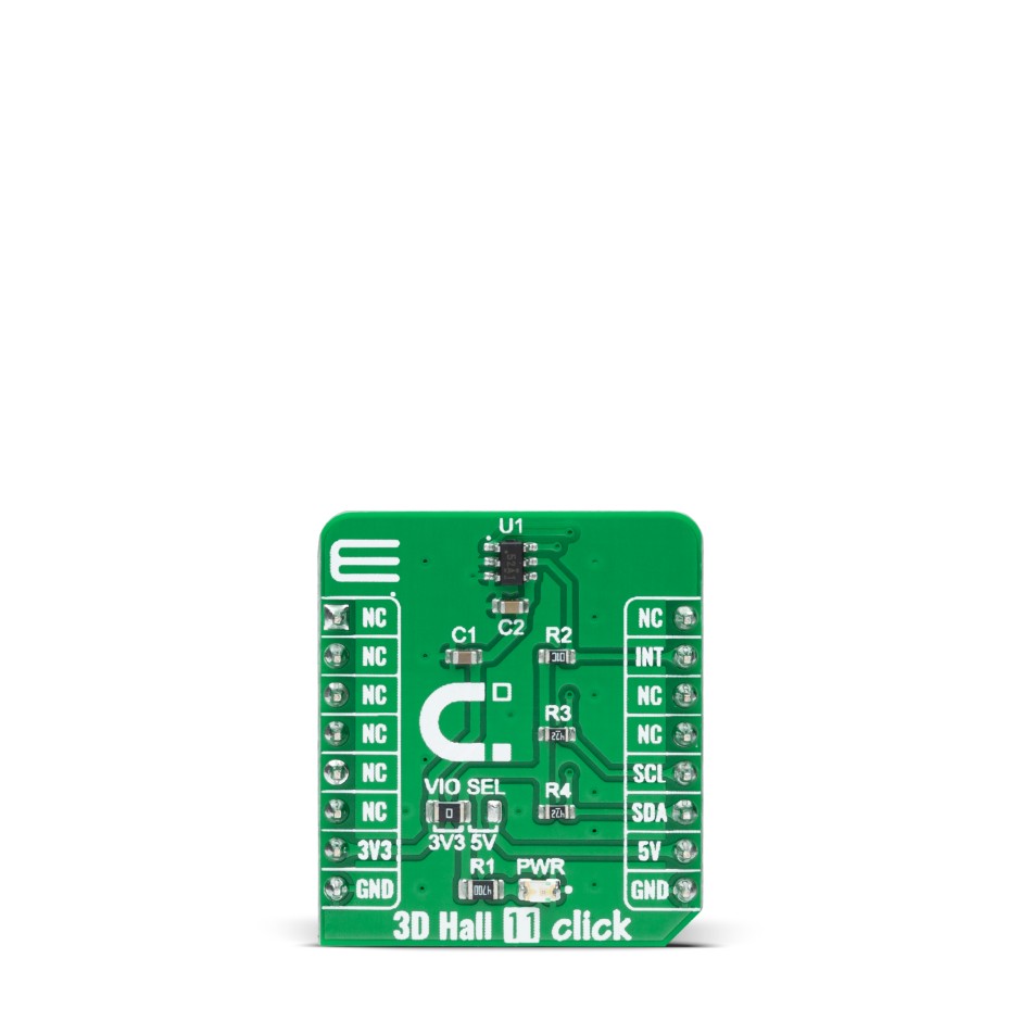 3D Hall 11 Click with TMAG5273 Magnetic Sensor