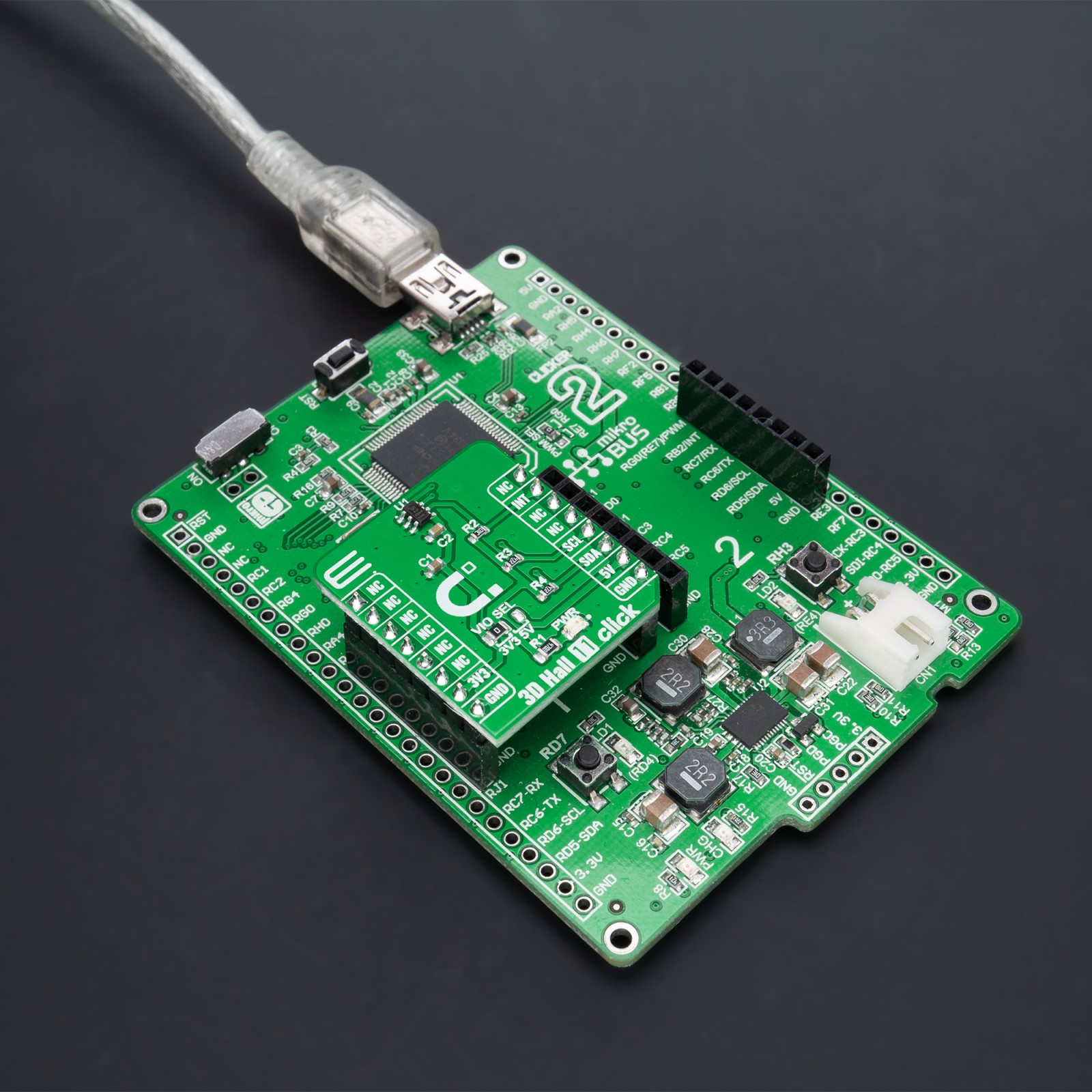 3D Hall 11 Click with TMAG5273 Magnetic Sensor