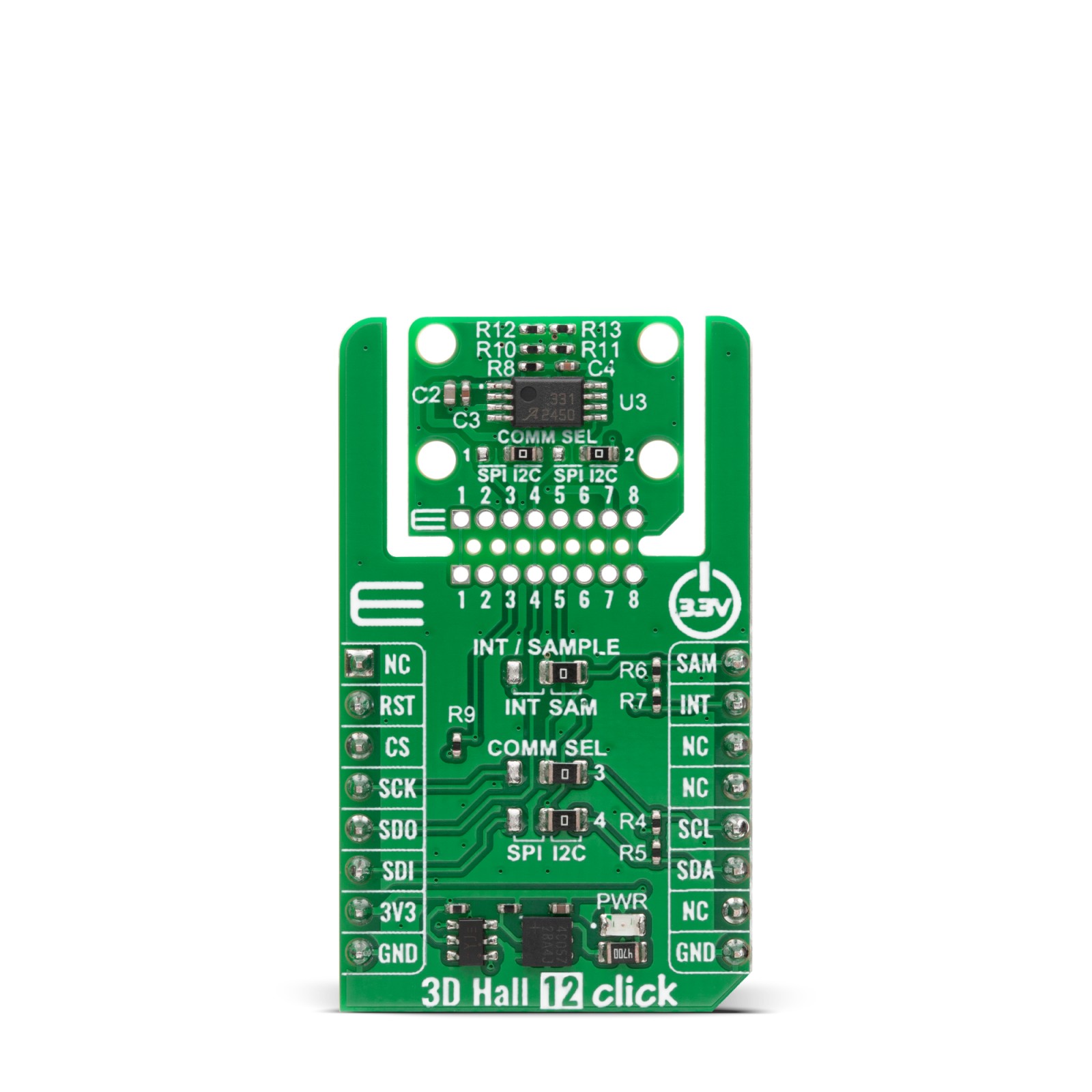3D Hall 12 Click - I2C - For 3D magnetic field measurement | MIKROE-6654