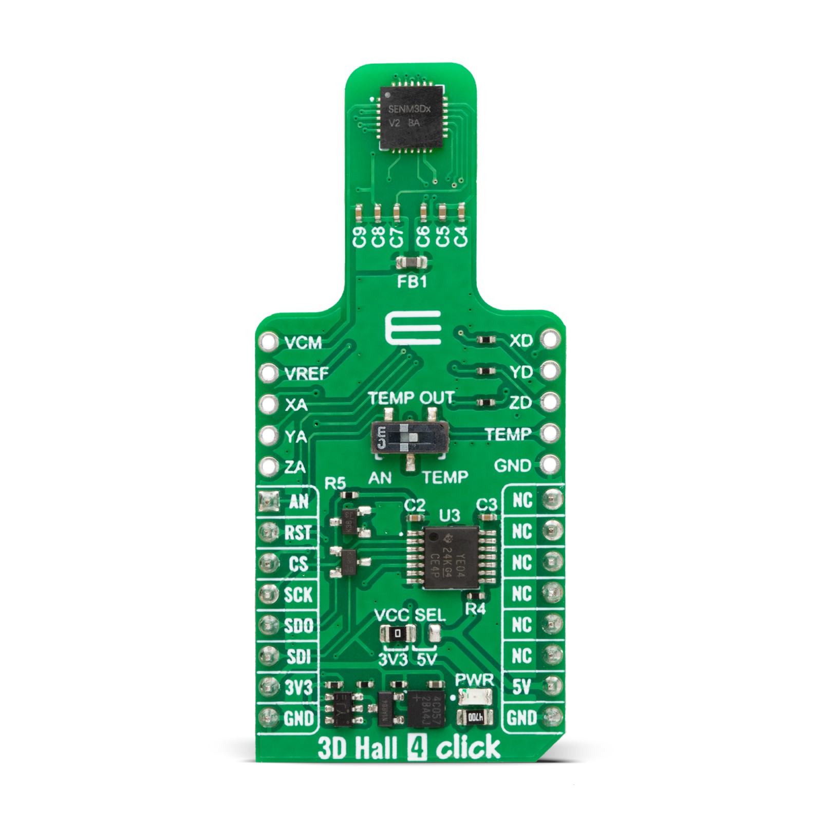 3D Hall 4 Click with SENM3Dx Magnetic Sensor