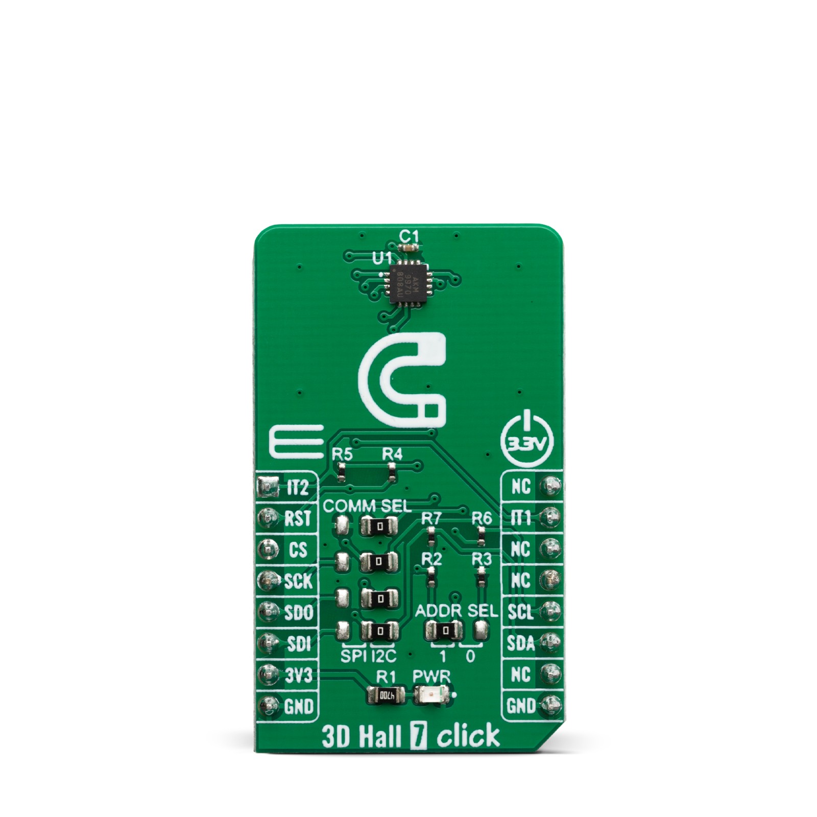 3D Hall 7 Click | AK09970N 3-Axis Hall Sensor | MIKROE