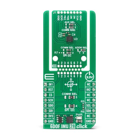 Shop Click Boards Sensors Motion 6DOF IMU 28 Click Front