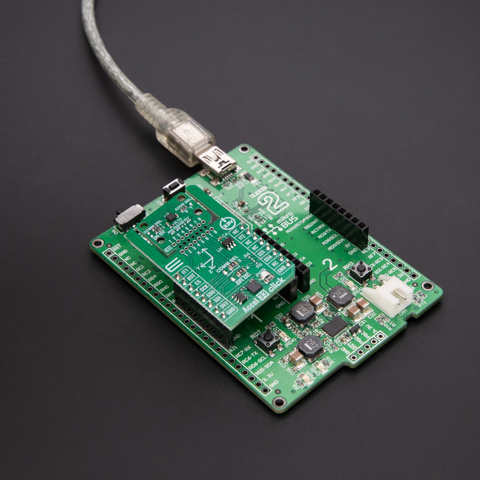 Micro Click Accelerometer Accel 33 Click - Kionix™ MEMS Accelerometer | MIKROE-6629