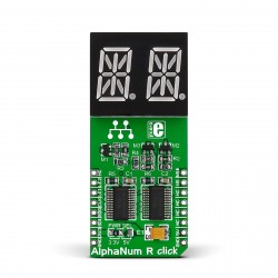 AlphaNum click — board with dual character 14-segment alphanumeric