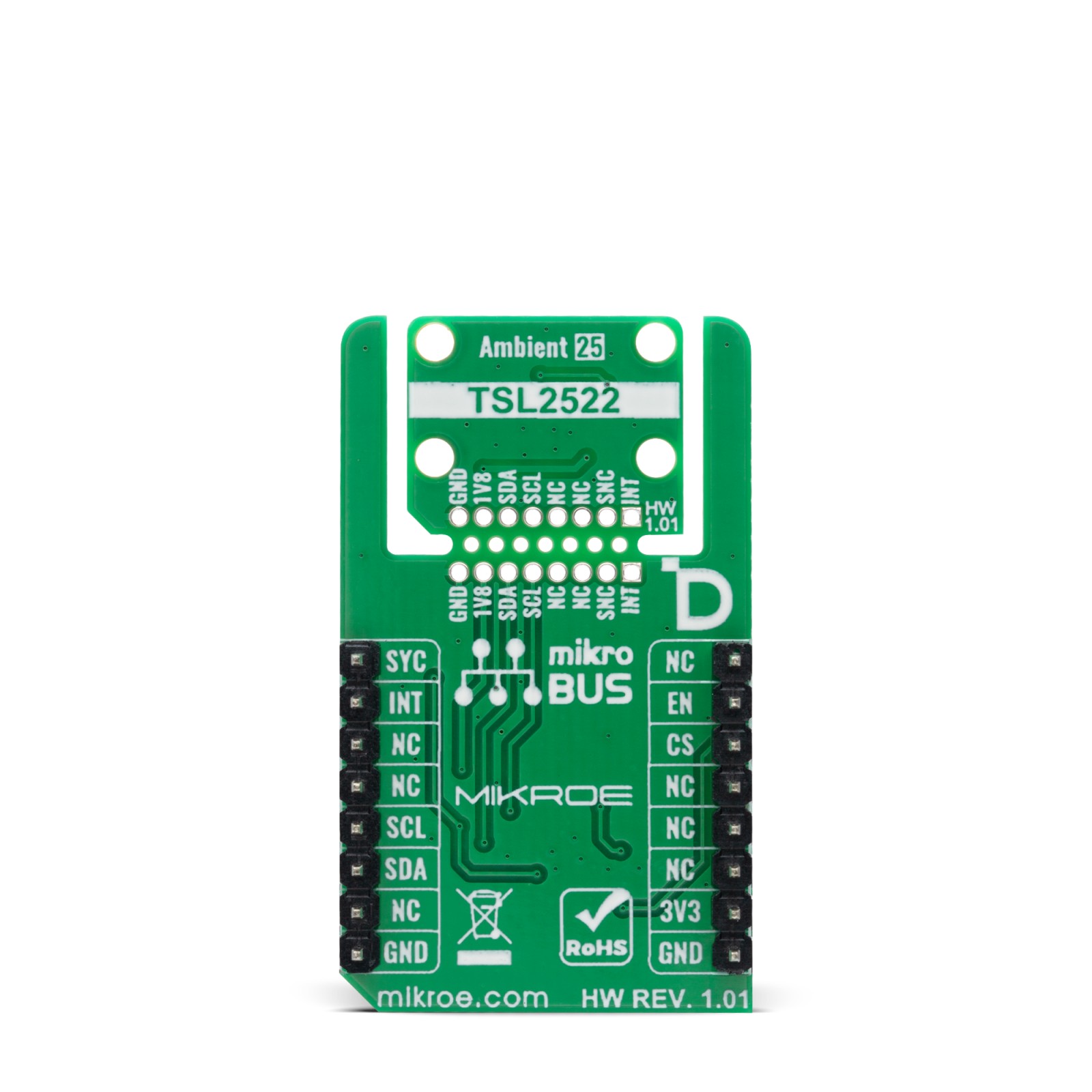 Ambient 25 Click - Highly sensitive ambient light sensing | MIKROE-6711