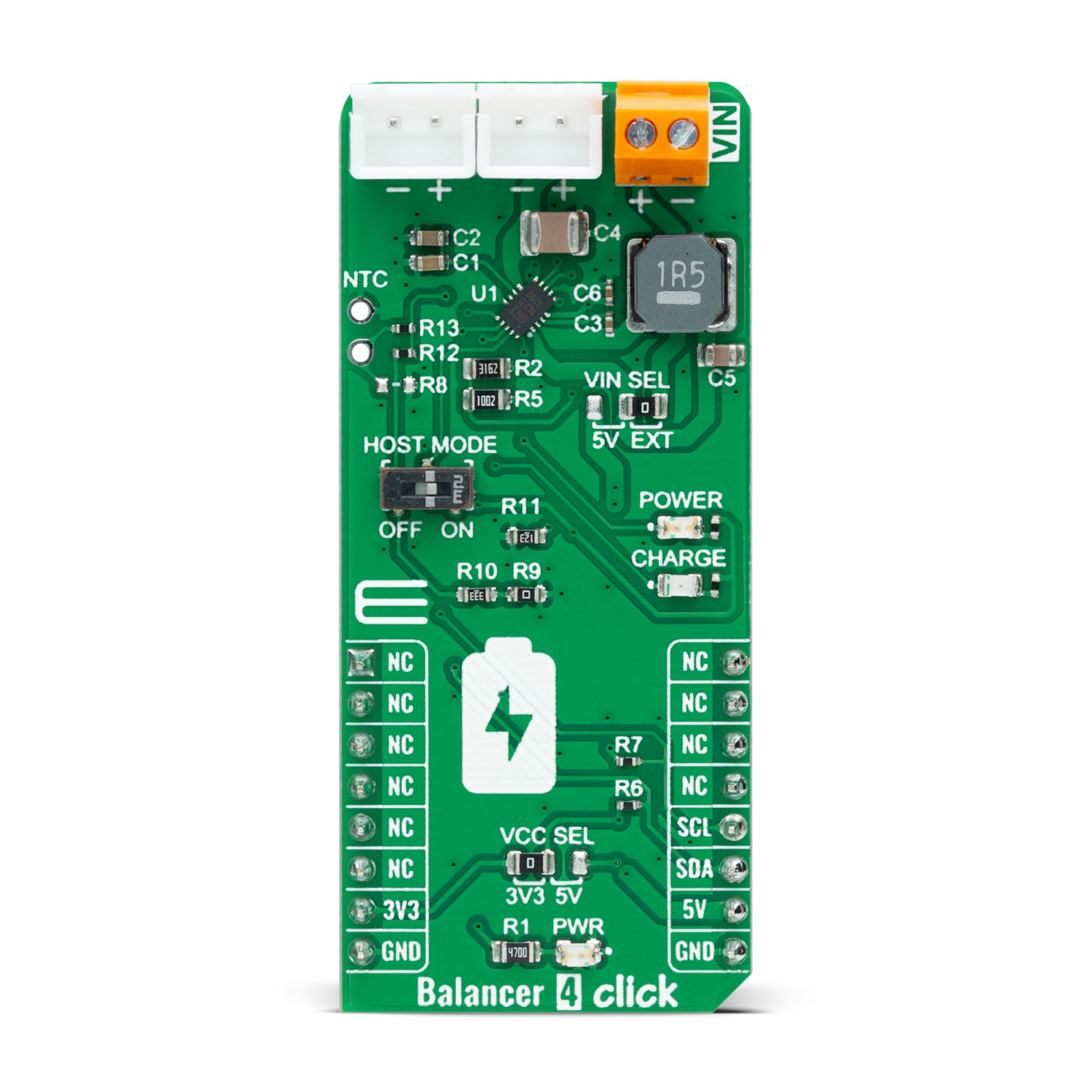 Balancer 4 Click | Intelligent MP2672A 2-Cell Battery Balancing Board