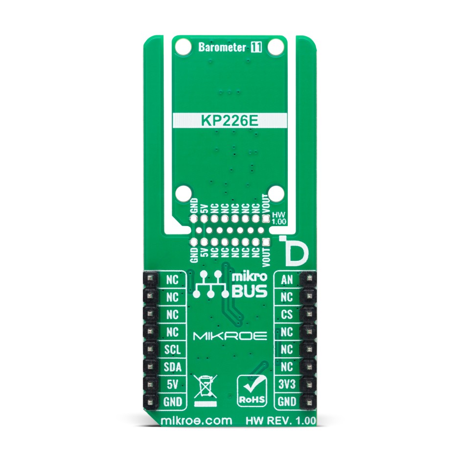 Status Barometer Barometer 11 Click - Absolute pressure sensing | MIKROE-6636