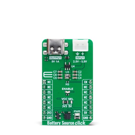 Microcontroller Battery.source Battery Source Click