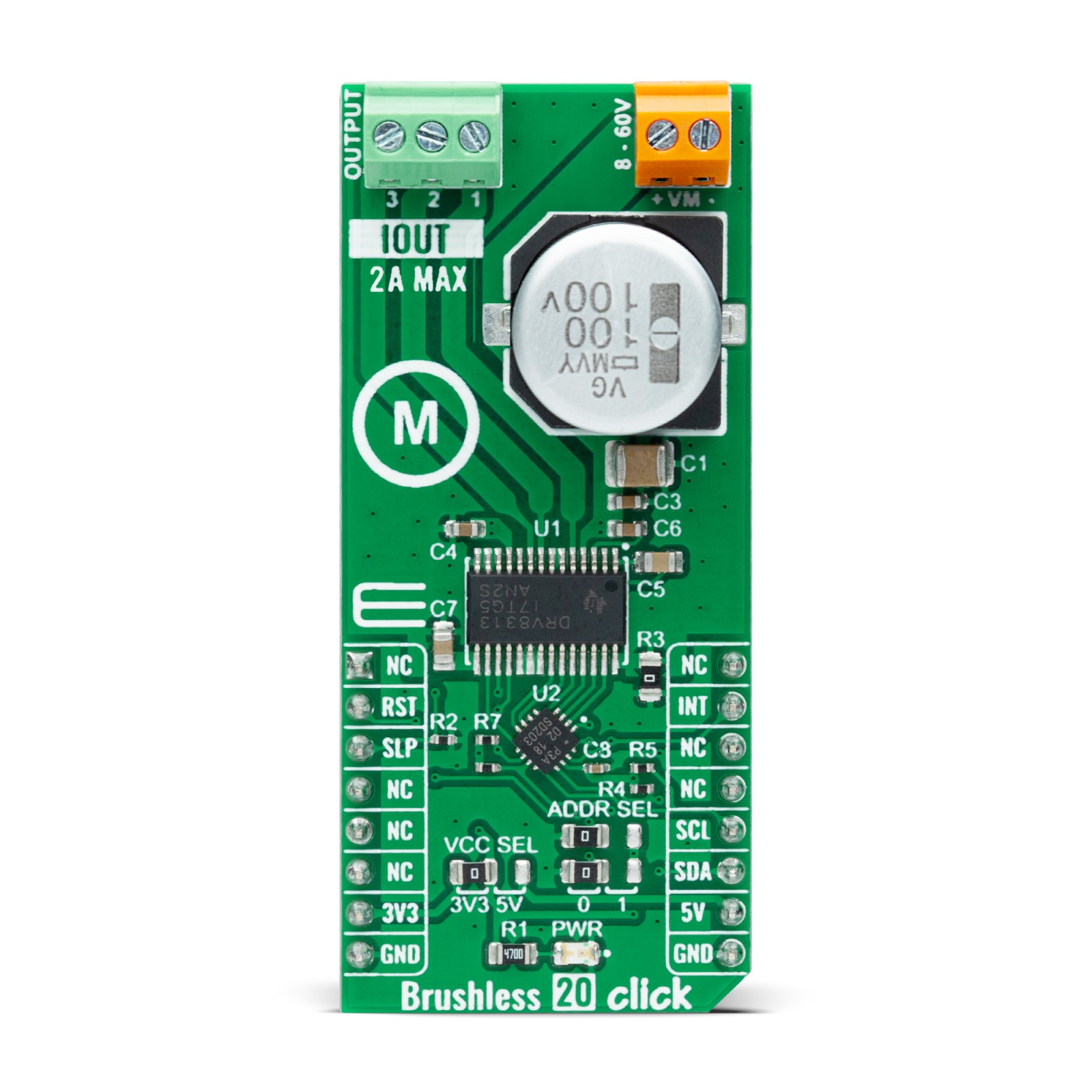 Brushless 20 Click | DRV8313 | Three Phase BLDC Motor Driver