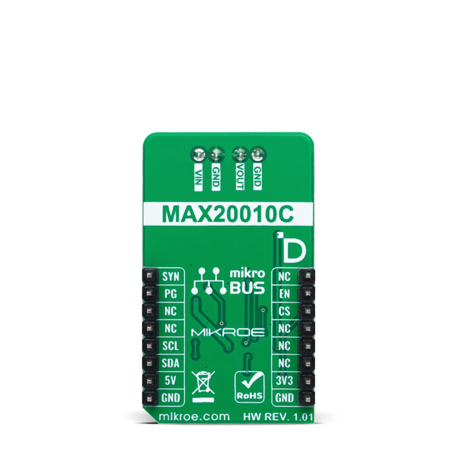 Buck 23 Click with MAX20010C Automotive Buck Converter