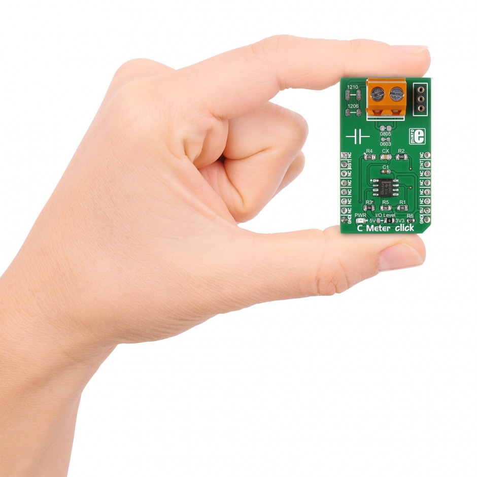 C Meter Click with NE‑555 Timer for Capacitance-to-Frequency Conversion