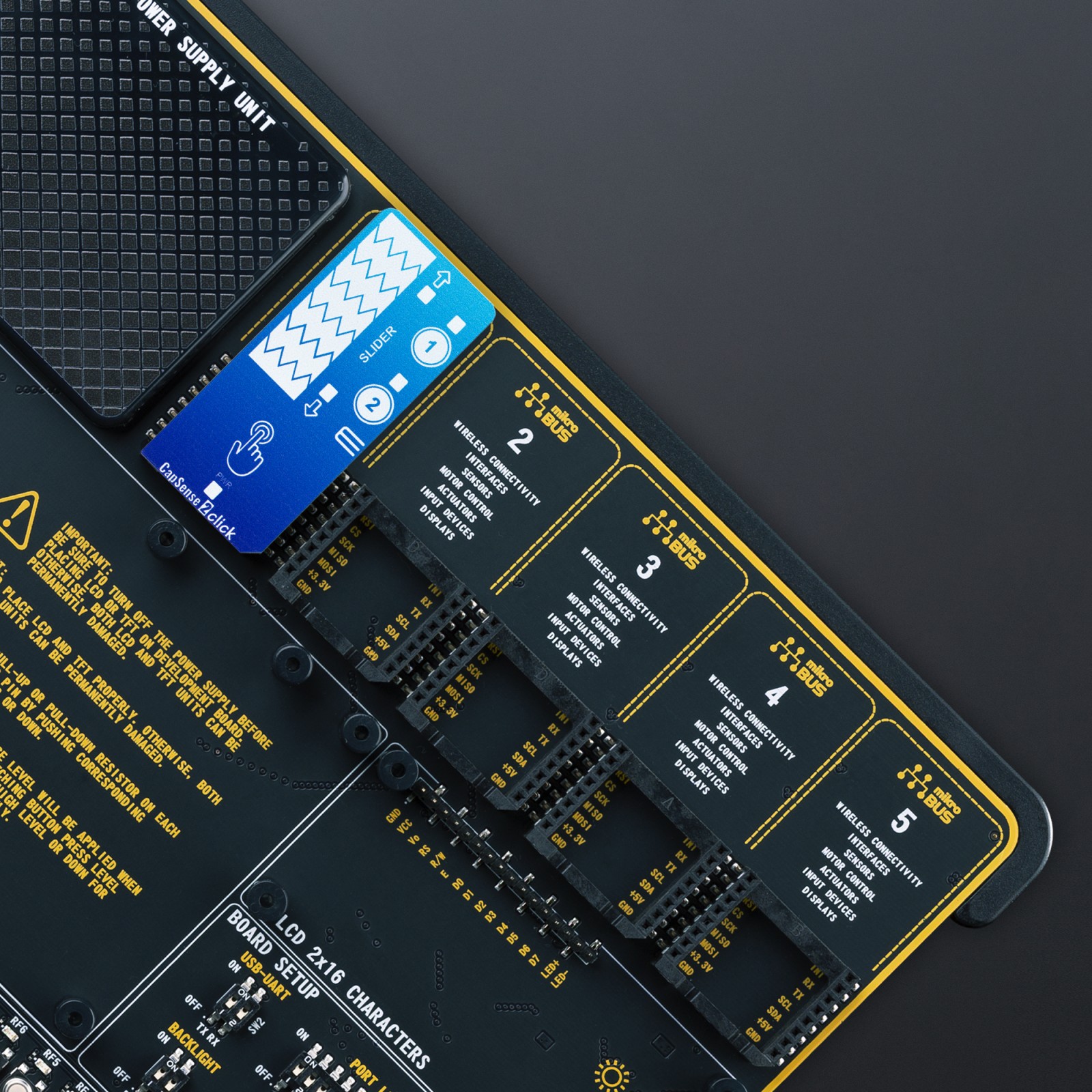 CapSense 2 Click with CAP1114 Capacitive Touch Sensor